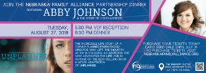 Web Banner for Gala with Abby Johnson